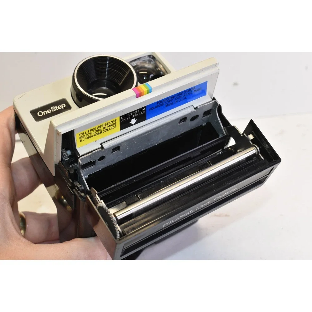 Polaroid OneStep Land Camera White/Black Instant Film Rainbow‎ Stripe